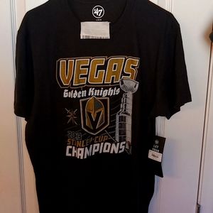Las Vegas Golden Knights 2023 Stanley Cup champions black tshirt/Size Large.NWT.